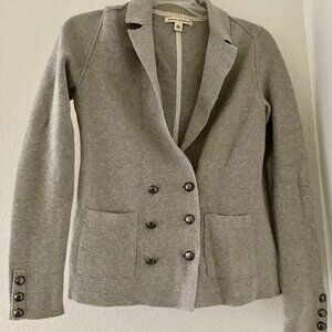 Banana Republic Women Grey Sweater Blazer with metal buttons - Size XS